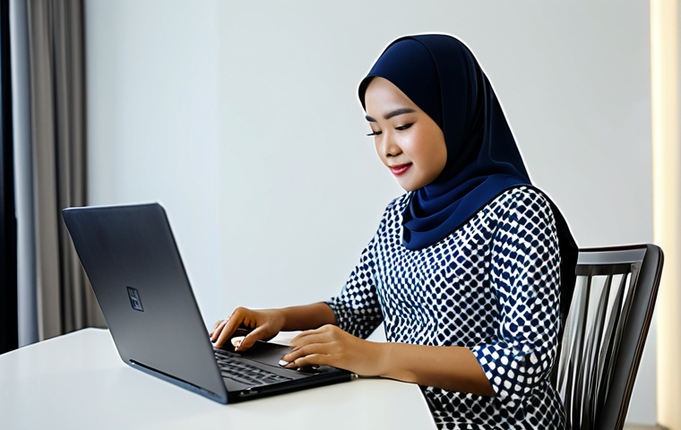 **
"A professional Malaysian woman in a modest Baju Kurung, working on a laptop at a co-working space in Kuala Lumpur, fully clothed, appropriate attire, safe for work, perfect anatomy, natural proportions, modern office setting, high quality, professional photography, family-friendly."
**